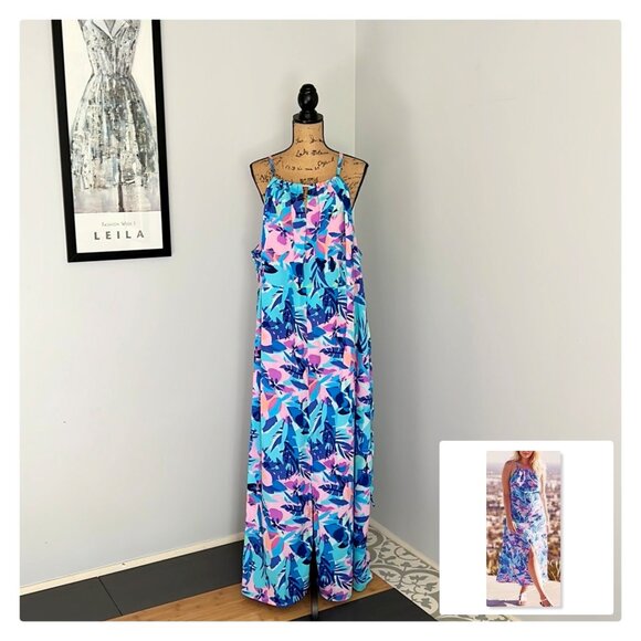 Swimsuits for All Floral Cover-Up Maxi Dress Sz 22/24 NWOT - Picture 1 of 12